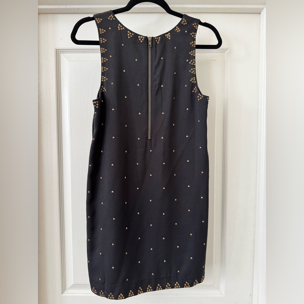 Free People | Soho Studded Black Shift Dress - Size 6 - Picture 4 of 5